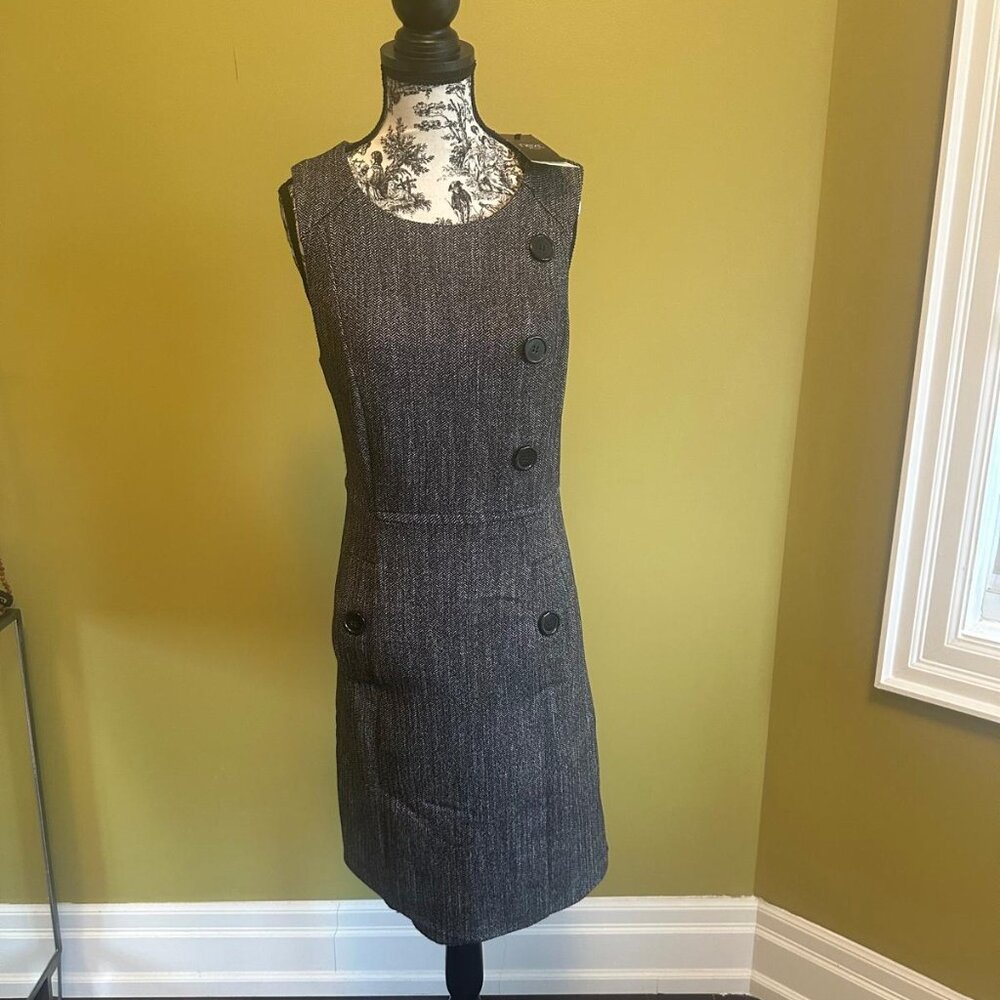 NEXT NWT HERRINGBONE MIDI DRESS US 4